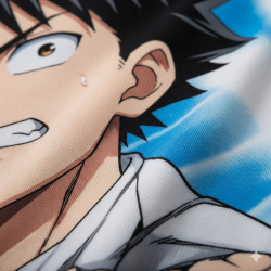 Cận cảnh vải cotton áo thun anime bền đẹp