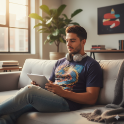 Áo thun in hình cotton thể hiện phong cách sống hiện đại