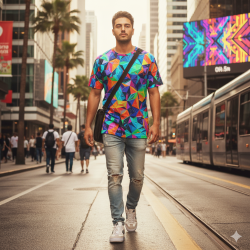 Áo thun in hình 3D thể hiện phong cách thời trang hiện đại