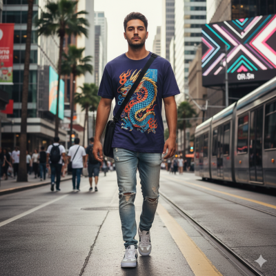 Áo thun in hình cotton mang lại cảm giác thoáng mát, tự tin